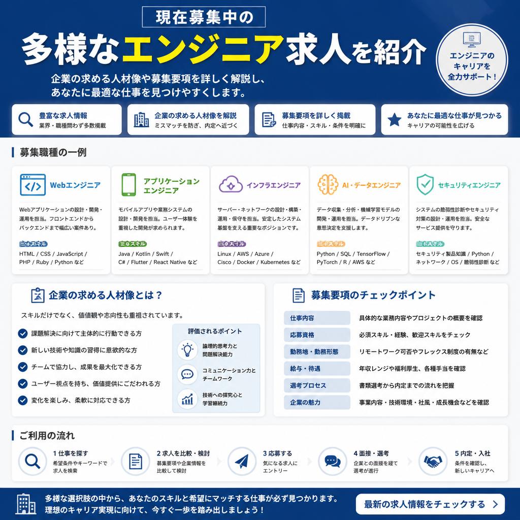 注目のエンジニア求人情報