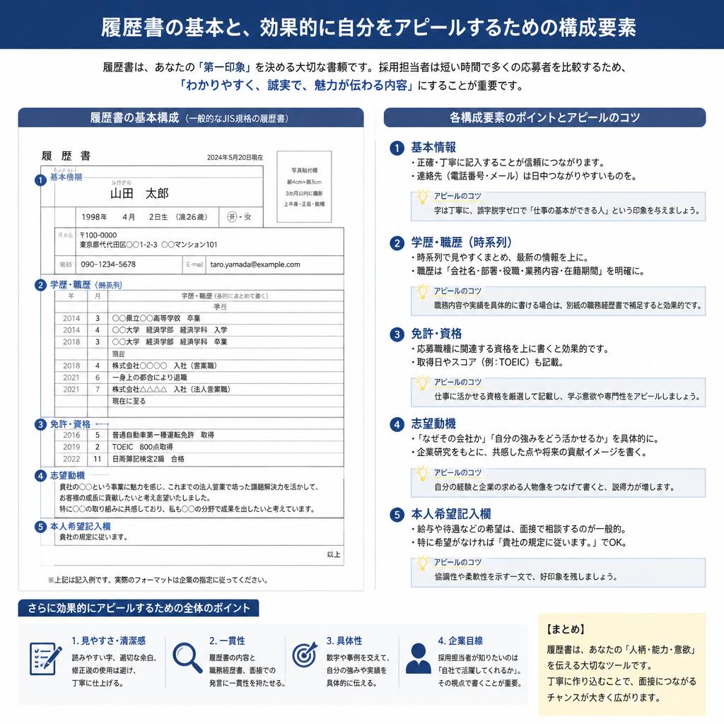 2. 履歴書の基本：採用担当者に響く書き方