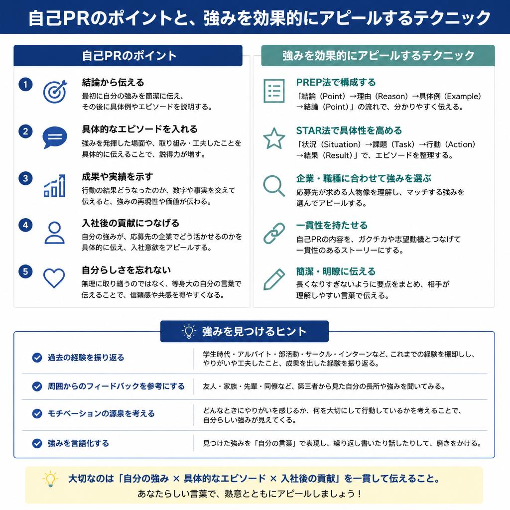4. 自己PRの極意:自分の強みを伝えるコツ
