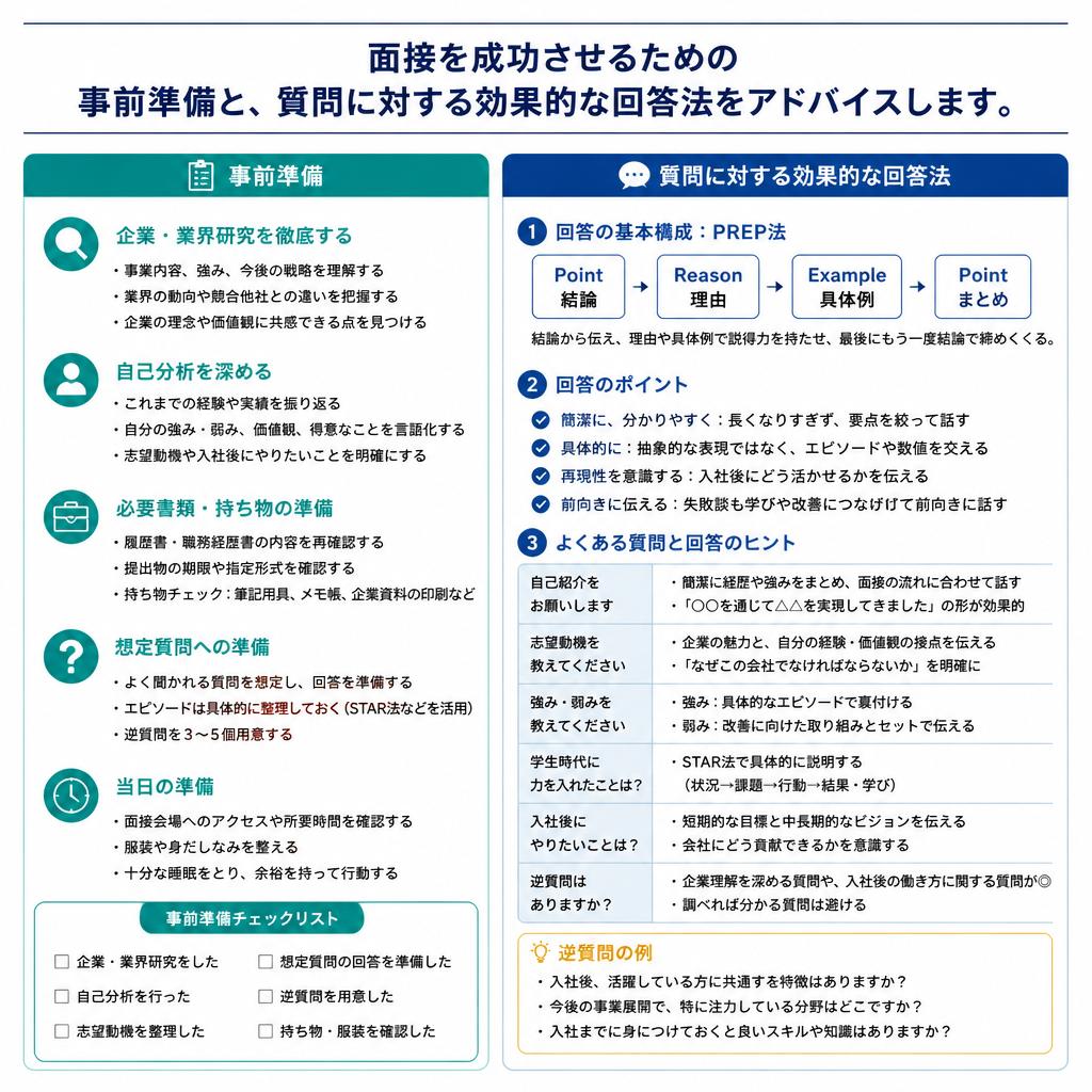 5. 面接対策：成功のための準備と心構え