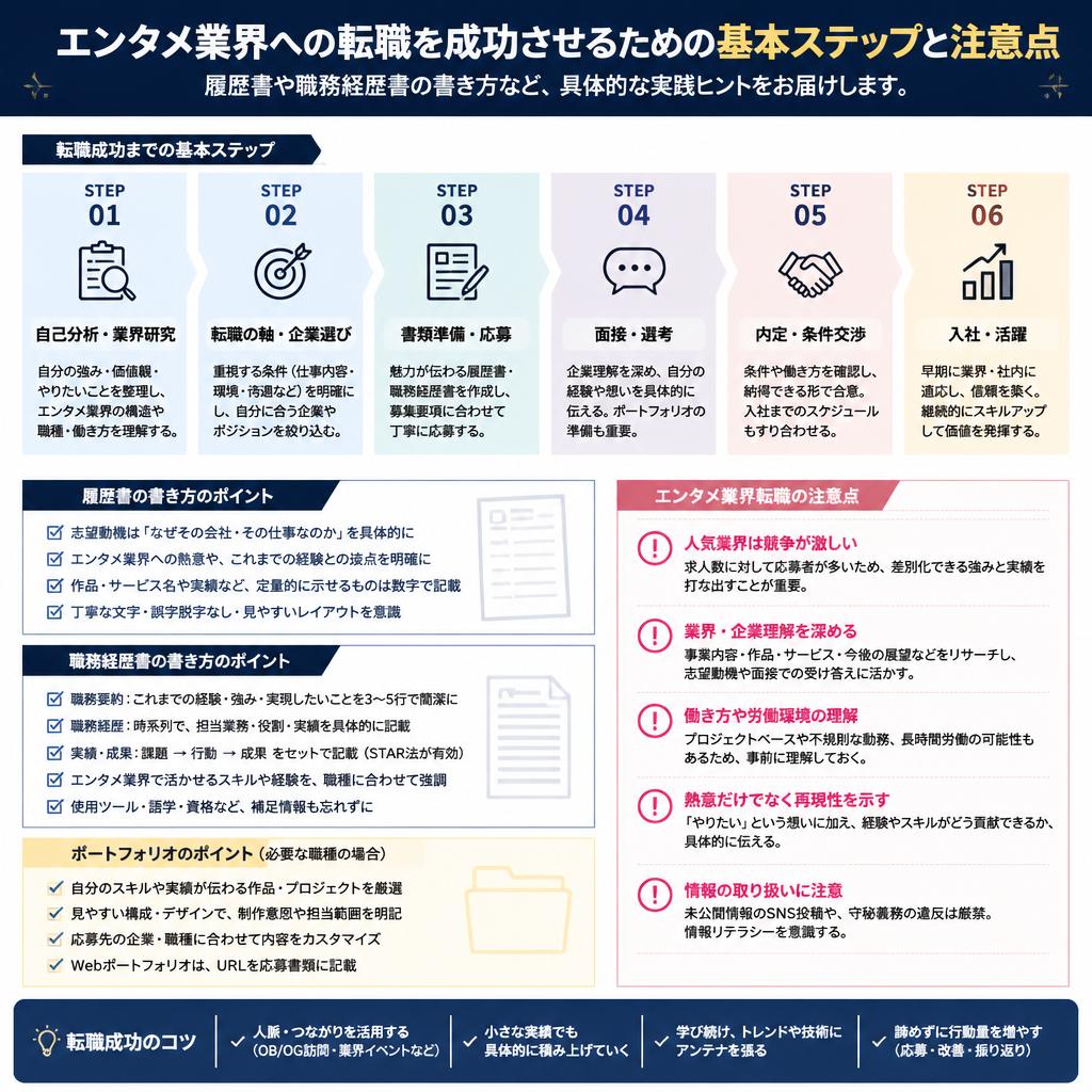 転職活動のステップ