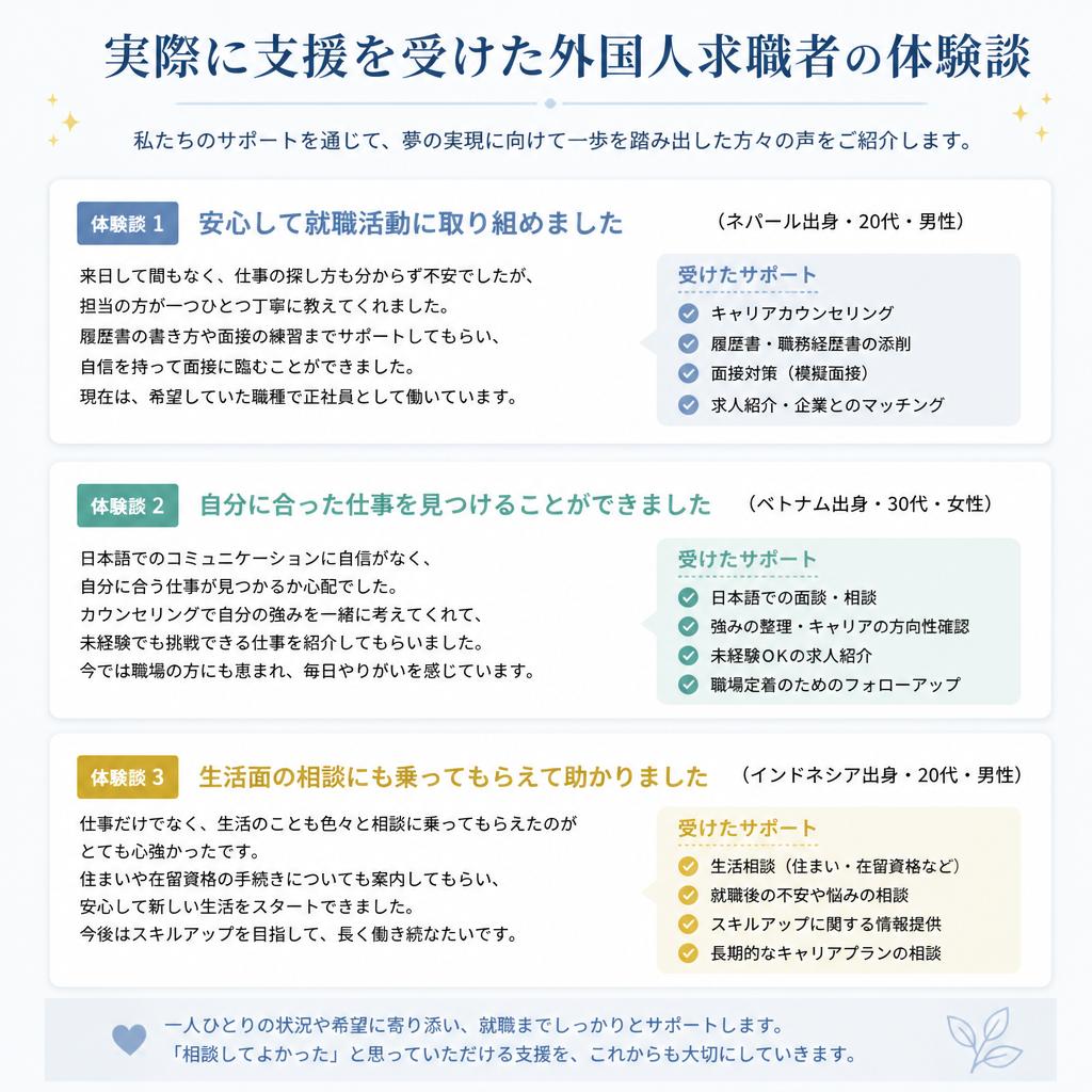求職者の声