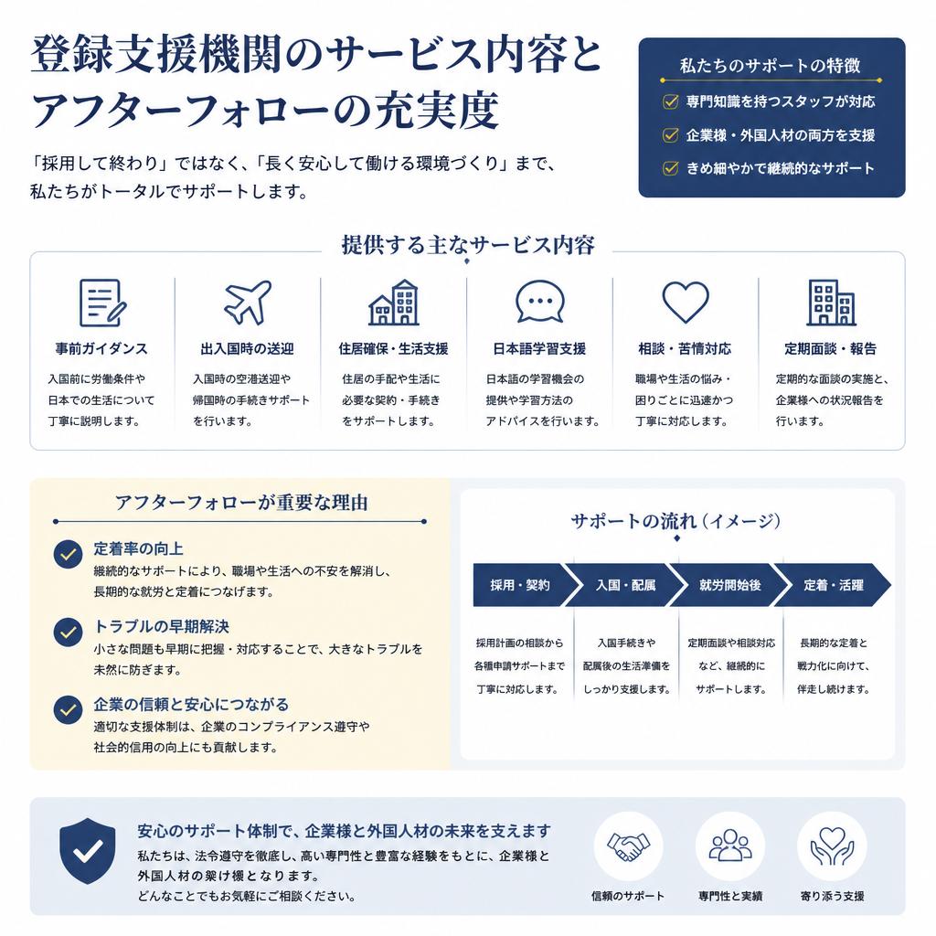 選び方のポイント2：サポート内容の充実度